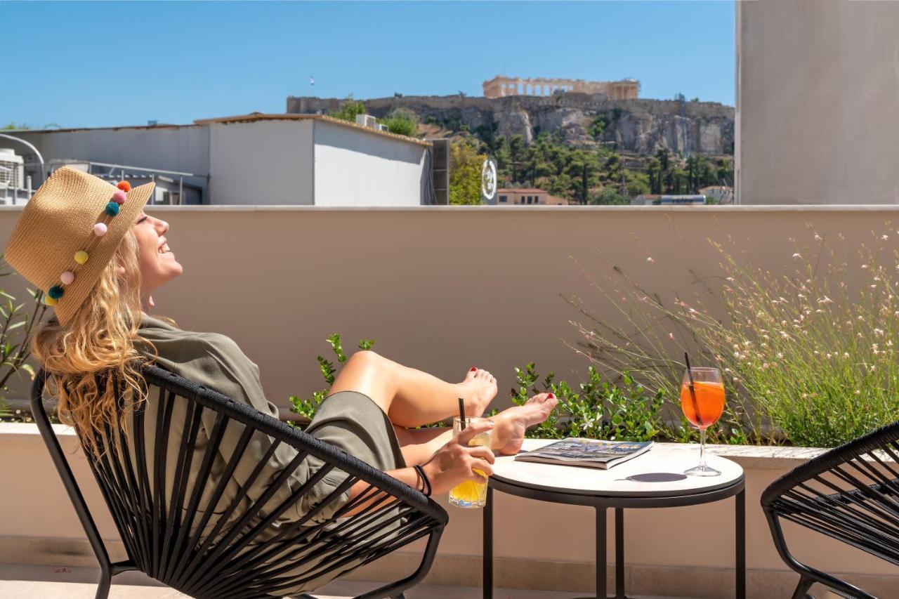 Hellenic Vibes Smart Hotel 아테네 외부 사진 The view from the hotel